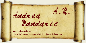 Andrea Mandarić vizit kartica